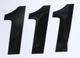 DCOR 45-24-1 Individual Numbers 4in., No.1 Black