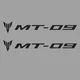 YAMAHA MT-09 STICKERS X2 BLACK GRAPHICS SUPERMOTO SPORTSBIKE SUPER NAKED STREET