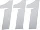 DCOR - 45-32-1 - Slash Number Plate - #1 - White - 7"