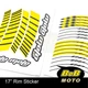 AA02 17" Wheel Rim Stickers Stripes Tape White For Ducati 899 PANIGALE 13-16 14