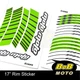 AA02 17" Wheel Rim Stickers Stripes Tape Yellow For Honda CB919 Hornet 900 02-07