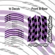 Glossy 17" Wheel Rim Stickers GP01 Pack For Suzuki SV 650X 19 20