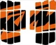 KTM OEM Radiator Grille Protection Sticker Kit Orange Black Decal A46035999000