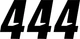 DCOR - 45-31-4 - Slash Number Plate - #4 - Black - 7"