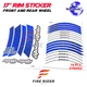 Rim Sticker Decals 17 inch AA02 Set For Suzuki GSXR600 92-20 16 17 18 19 20