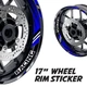Blue 17 inch Wheel Sticker Decal AX2 For Aprilia Dorsoduro 750 08-17 16 15 14 13