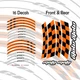 GP01 17" Motorcycle Rim Wheel Sticker Orange For Honda CB650R 19 20