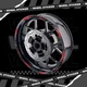Red 17 Inch Outer Rim Sticker Stripe Decal L02B For Yamaha YZF R6