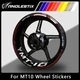 Reflective Motorcycle Wheel Sticker Rim TapeDecals Graphics  For YAMAHA MT10