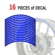 For Yamaha FJ09 MT-09 Tracer 18-24 Wheel Edge Rim Stickers 17 inch S06B Blue