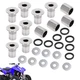Silvery A Arm Bushing Bearing Shaft Kit For Kawasaki KFX400 Suzuki LTZ400 Z400