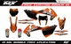 Fit KTM XCW XCFW EXC EXCF 2017 to 2019 & SX SXF XC XCF 2016 to 2018 graphic kit