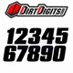 Dirt Digits DD53W-9 Competition Stick-On Numbers for Graphics Number Plate ip