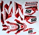 YAMAHA DT 50 2004 MBK X LIMIT RED FACTORY DECOR DECAL Sticker