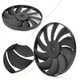 1xEngine Radiator Cooling Fan Black Fit 2007-2011 2008 Kawasaki Ninja ZX6R ZX10R