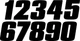 DIRT DIGITS 09-6410 - #0 5" White Competition Number Decals 3-Pack