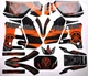 Yamaha DT 125 1991 2003 4BL DE03 Hunter Orange Decor Decal Sticker