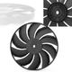1x Engine Radiator Cooling Fan Blade Motor for Kawasaki Ninja ZX6R ZX10R Black