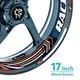 Orange Racing Decal Wheel Sticker 17 inch BP01 For Suzuki SV 650X 19 20