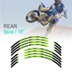 21" 18" A01B Stripe Dirt Bike Wheel Stickers For Kawasaki KLX 400 00-16 15 14 13
