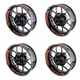 Orange Wheel Rim Sticker Model Kit For Yamaha 17 inch Wheel Motorcycles