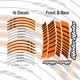 17 inch GP02 Orange Vinyl Wheel Rim Stickers For Yamaha FZ09 MT-09 18 19 20 21