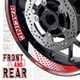 Red GP07 Wheel Sticker Vinyl Decal For Kawasaki Ninja 1000 SX Ninja H2 H2R