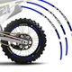 21" 18" A01B Stripe Dirt Bike Wheel Rim Stickers For Kawasaki KLX 400R 03-05 04