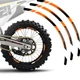 21" 18" A01B Dirt Bike Wheel Rim Stickers For Yamaha TT-R 250 99-06 05 04 03 02