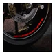 Red 17 inch Letter Stripe Rim Stickers For Honda CB500R 19-20