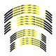 Yellow Dirt Bike MX Wheel Rim Sticker R03B For Suzuki DR-Z 400 04 03 02 01 00