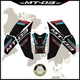 for Yamaha MT03 frosted sticker decoration fuel tank fishbone body decal