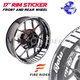 White A2 17" Rim Wheel Sticker For Yamaha FZ09 MT-09 18-20 18 19 20