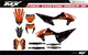 Fit KTM XCW XCFW EXC EXCF 2020 to 2023 & 2019 to 2022 SX SXF XC XCF graphic kit