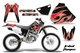 Dirt Bike Graphic Stickers Decals For Honda XR400R 1996-2004 TFLAMES R K
