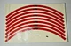 Sport Bike Yamaha YZF R1 Wheel Rim Decal Sticker Kit, RED