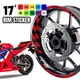 For Suzuki Bandit GSF1250 2007-2018 15 16 17 18  color Wheel Stickers Rim GP01