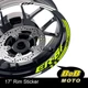 17" White Rim Wheel Decals Stickers AA02 For Kawasaki ER6F 09-16 12 13 14 15 16