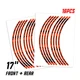 W01B For Kawasaki Ninja ZX-10R 2004-2020 Orange Trim Size 17'' Sticker 19 18 17