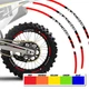 Red 21 in. 18" Dirt Bike Decal Rim Sticker P01 For Honda CRF 450L 19 20