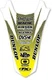 Factory Effex Graphics Kit Fender Rear Yellow/White For Suzuki RM-Z250 14-32426