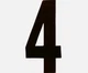 Dirt Digits XT63B-4 Competition Extreme Stick-on Number #4 6" Black QTY-3