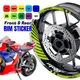 green Wheel Stickers Rim GP02 For Kawasaki Ninja 650R 2006-2022 19 20 21 22