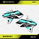Cyan Shift Shroud Graphic Kit fits Suzuki DRZ400SM Drz400s drz400 DRZ Decal
