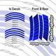 GP02 17" Motorcycle Rim Wheel Sticker Blue For Yamaha FZ09 MT-09 18 19 20 21