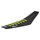 Husqvarna TC 85 (2025-2026) seat cover   all BLACK w/ NEON YELLOW ribs #463