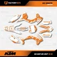 White & Orange 6 Nights Graphic Kit fits KTM 13-16 EXC EXC/F XCW 125 250 300 450