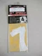 FACTORY EFFEX #7 White Pro Number Plate Decal 5-inch 130207 Motocross Dirt Bike