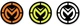 Moose Racing 4320-2021 Moose Icon Color Decals - 2in. Round - Orange/Yellow/W...