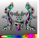 Yamaha YFZ 450R 450X 09-13 graphics decals kit stickers 450r 2009 to 2013 atv